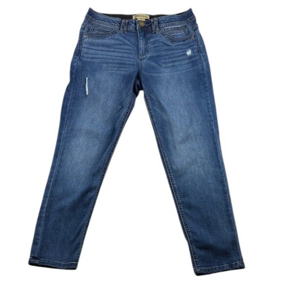 Democracy Jeans Women’s Size 10 “Ab” Technology Distressed Mid Rise Stretch - Picture 1 of 11